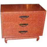 Chic Orange Croc Skin Chest of Drawers