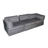 Milo Baughman Sectional Sofa With Polished Chrome Sides