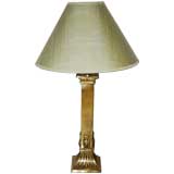 Brass Egyptian Revival Table Lamp