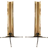 Pair of Tony Paul Nickel Plated Candle Sconces