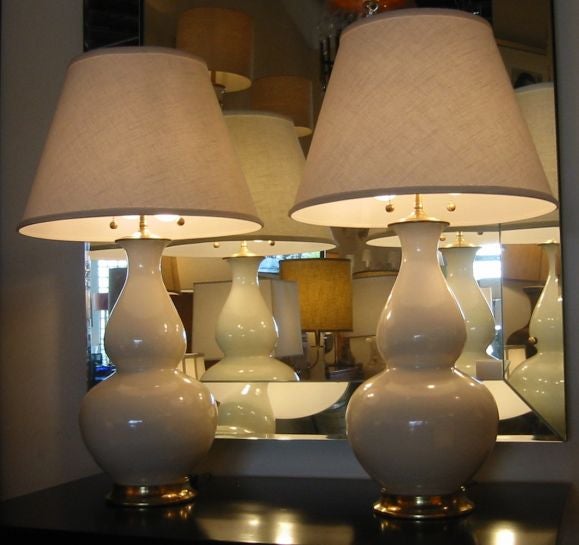 Gorgeous Pair of Blanc de Chine Table Lamps