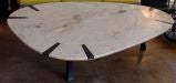 Custom Paul Laszlo Marble Top Cocktail Table