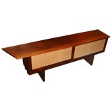 George Nakashima Sliding Two-Door Cabinet With Free Edge