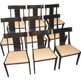 Set of 10 Robsjohn-Gibbings Klismos Dining Chairs