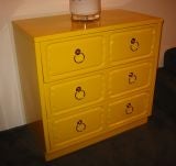 Dorothy Draper Lacquered Cabinet with Ring Pulls
