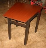 Dunbar Two Tone Wedge Table with Leather Feet