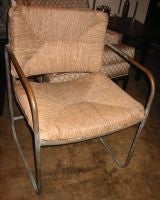 Walter Lamb Bronze Framed Outdoor Chair with Original Seat/Back