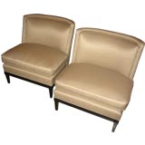 Pair of Barrel Back Slipper Chairs