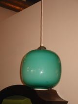 Turquoise Venini Hanging Lamp