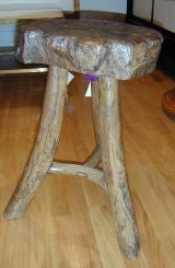 #3086 Chinese Petrified Wood Stool