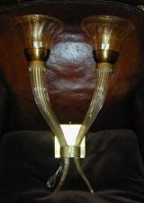 #3222A Murano Trumpet Sconces- 2nd Pair