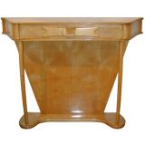 #1070 Italian 1940
s Sycamore Console Table