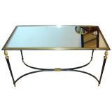 #1090 Elegant Forged Iron French 1940
s Coffee Table