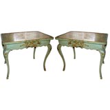 Exceptional pair of Venitian tables