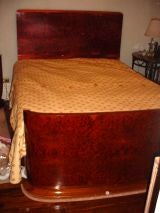 Full size bed attributed to Leleu