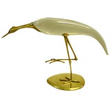 Murano Bird  glass and brass sculpture