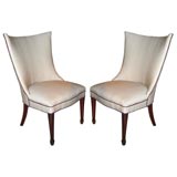 A lovely 1940's pair of  french curve back chair