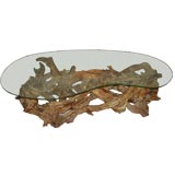 Vintage Exceptional driftwood coffee table