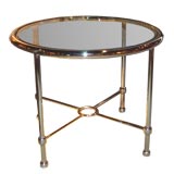 Exceptional round side table attr. Desny