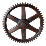 Antique Carved Wood Gear