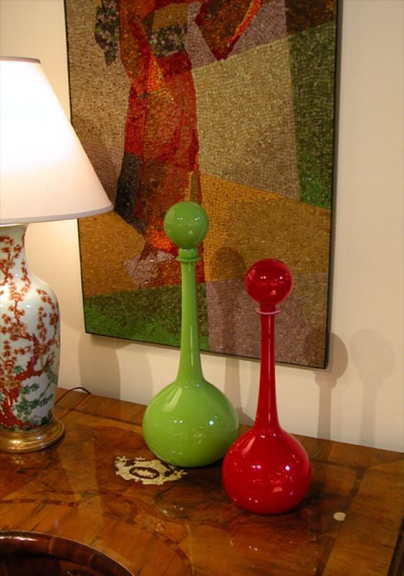 Pair of Italian Art Glass Vases