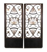 A Pair of French Art Deco Iron Gates Attributed to Edgar Brandt