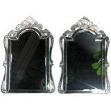 pair of venetian art deco mirrors