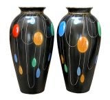 Pair of English Painted Vases