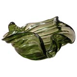 Italian Green Glass Bowl
