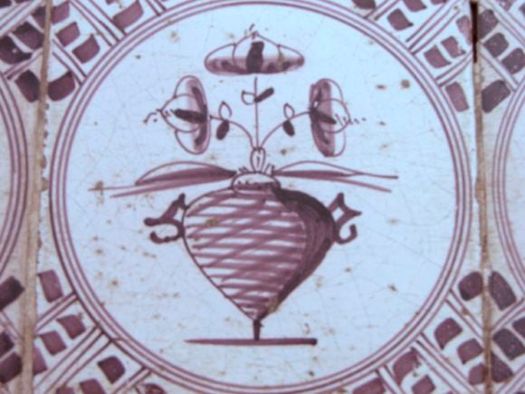 Rococo Style Table with Tile Top