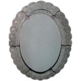 Antique Oval Venetian Mirror