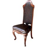 Antique Portuguese Oak Side Chair