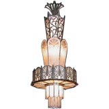 French Art Deco 5-Tiered Chandelier