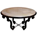 French Art Moderne Circular Cocktail Table