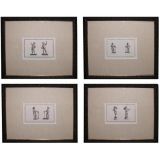 Antique Set of Four French Engravings