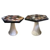 Pair of Italian Hexagonal Marble Tables
