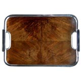 English Art Deco Burr Walnut Tray