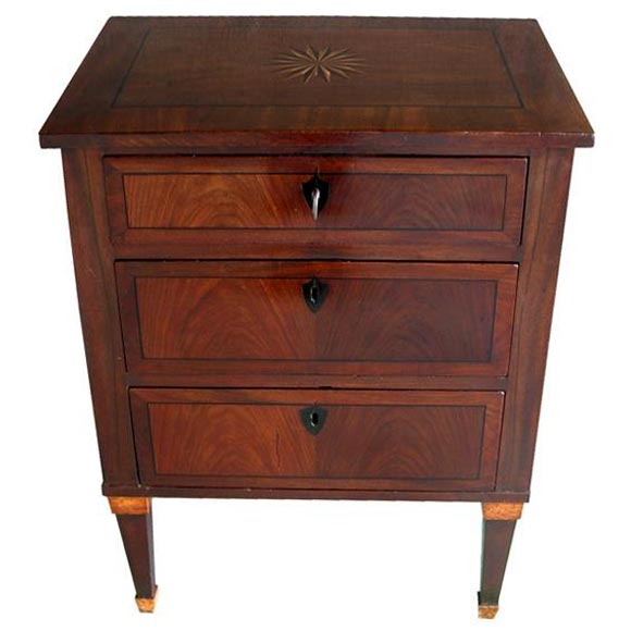 Norwegian Empire Three-Drawer Commode