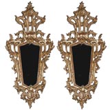 Pair of Rococo-Style Giltwood Mirrors