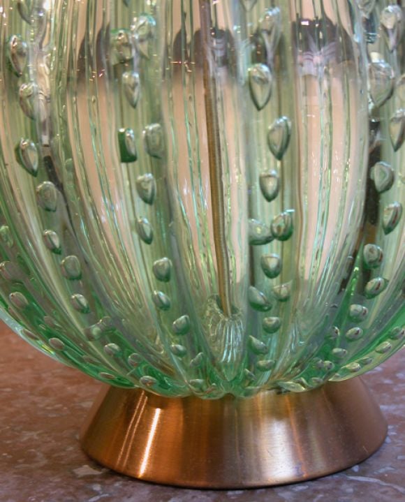 Pr. Italian 1950's Murano Glass Lamps