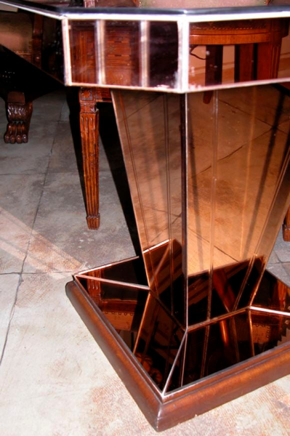 English Art Deco Mirrored Table