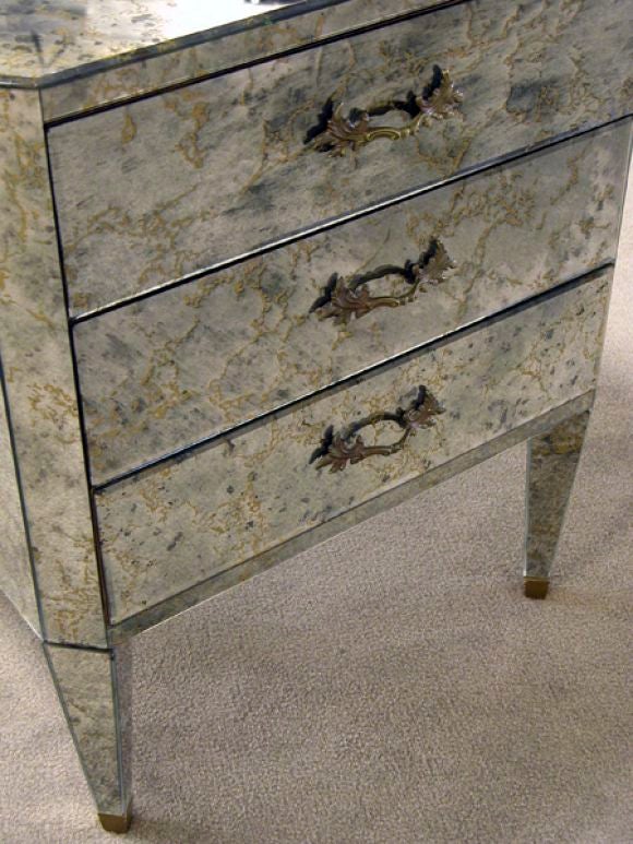 Pair of American Mirrored Commodes