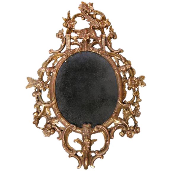 English George II Giltwood Mirror For Sale