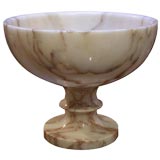 A Continental Alabster Pedestal Bowl