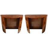 French Art Deco Demi-Lune Tables