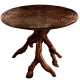 Antique Art Populaire Circular Table