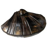 A Large-scaled Japanese Black Lacquered Shell-form Box