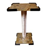 A Italian Art Deco Sienna Marble Square Side Table