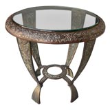 An American Art Deco Gilt-Iron Circular Table