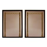 A Pair of Neoclassical Style Verre Eglomise Mirrors